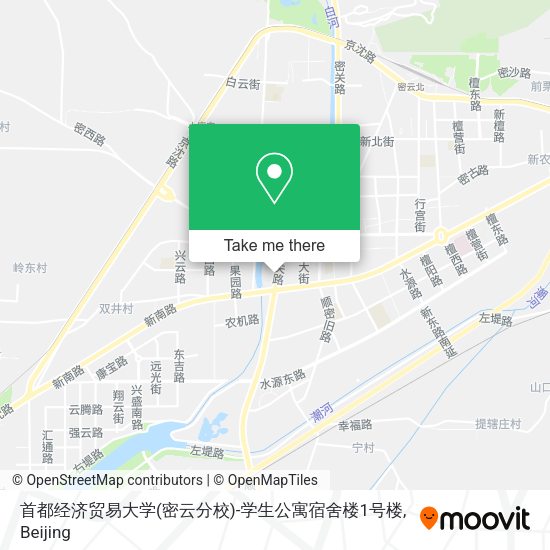 首都经济贸易大学(密云分校)-学生公寓宿舍楼1号楼 map