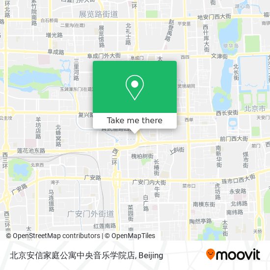 北京安信家庭公寓中央音乐学院店 map