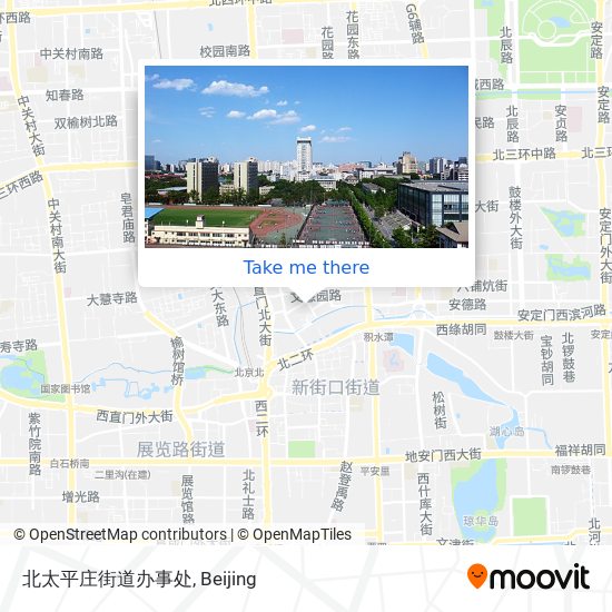 北太平庄街道办事处 map