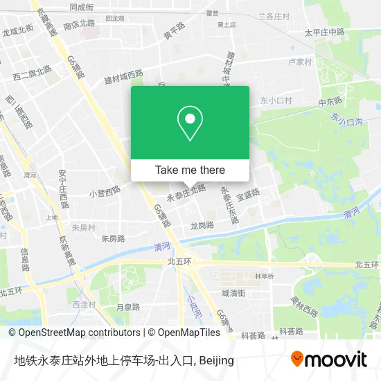 地铁永泰庄站外地上停车场-出入口 map