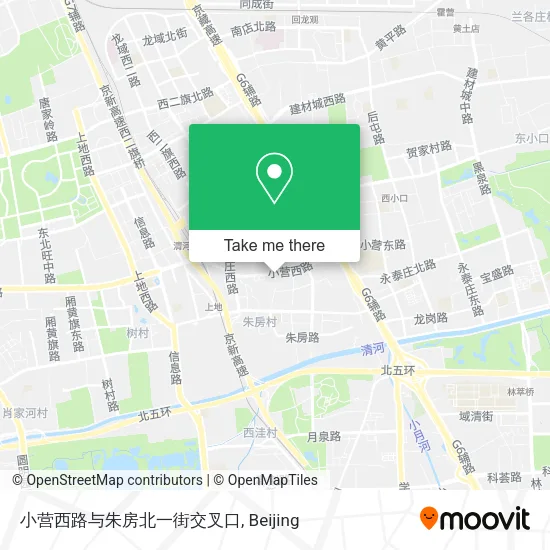 小营西路与朱房北一街交叉口 map