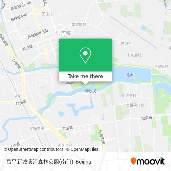昌平新城滨河森林公园(南门) map