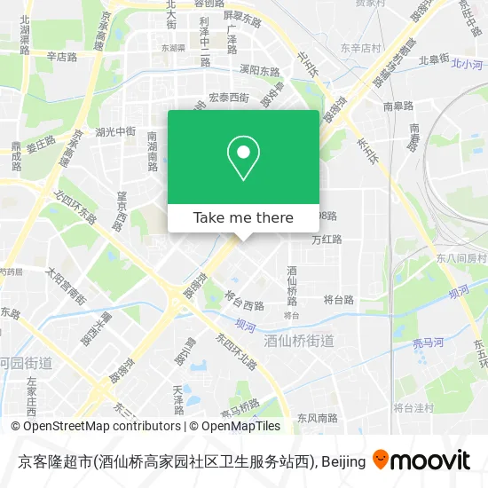 京客隆超市(酒仙桥高家园社区卫生服务站西) map