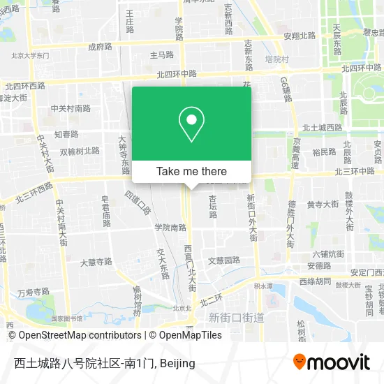 西土城路八号院社区-南1门 map
