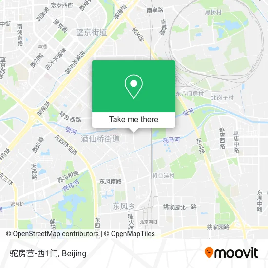 驼房营-西1门 map