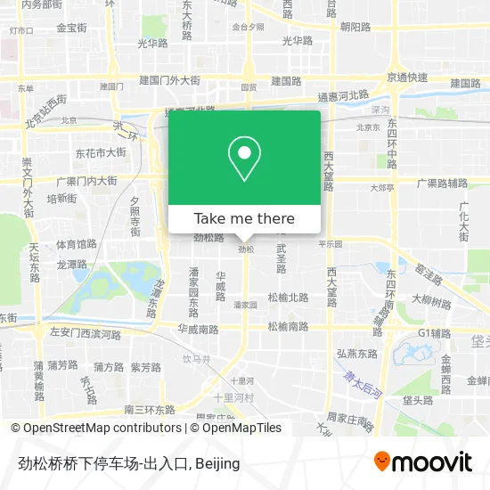 劲松桥桥下停车场-出入口 map
