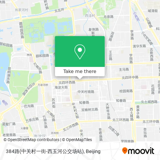 384路(中关村一街-西玉河公交场站) map