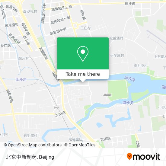 北京中新制药 map