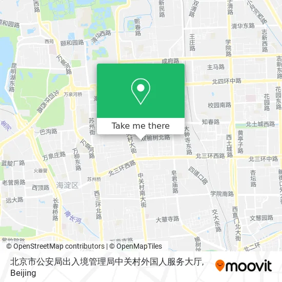 北京市公安局出入境管理局中关村外国人服务大厅 map