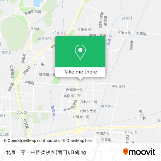 北京一零一中怀柔校区(南门) map