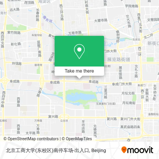 北京工商大学(东校区)南停车场-出入口 map