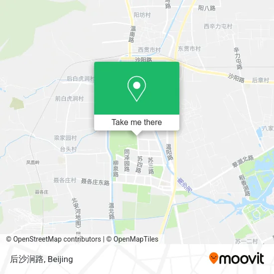 后沙涧路 map