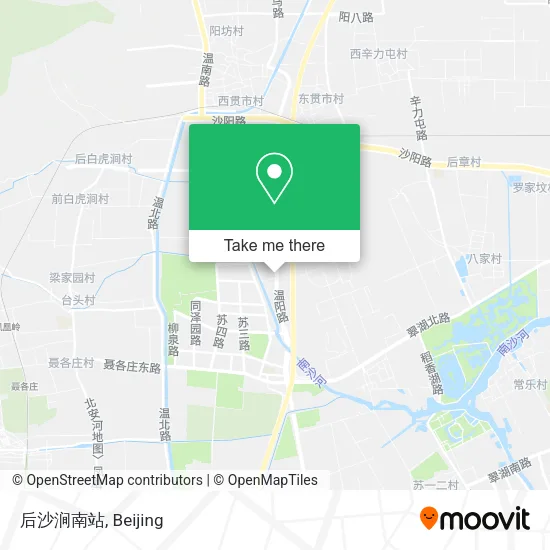 后沙涧南站 map