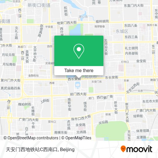 天安门西地铁站C西南口 map