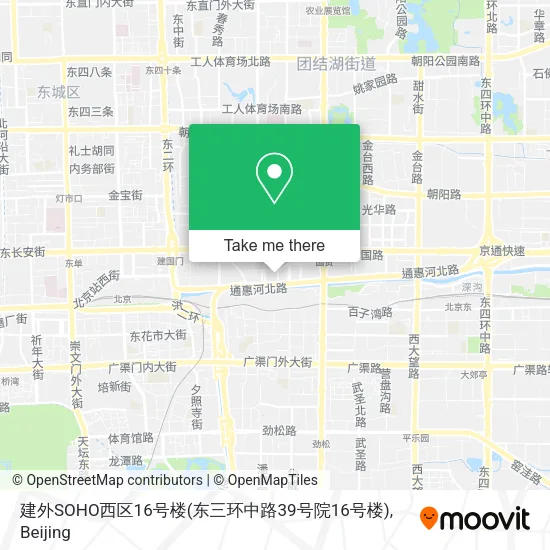 建外SOHO西区16号楼(东三环中路39号院16号楼) map