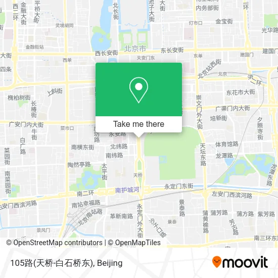 105路(天桥-白石桥东) map