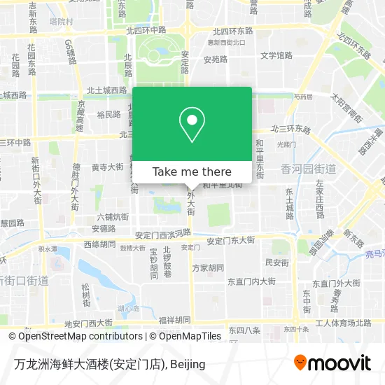 万龙洲海鲜大酒楼(安定门店) map