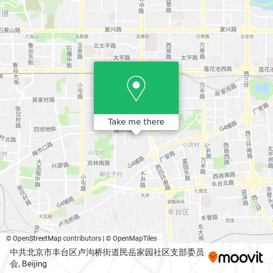 中共北京市丰台区卢沟桥街道民岳家园社区支部委员会 map