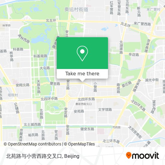 北苑路与小营西路交叉口 map