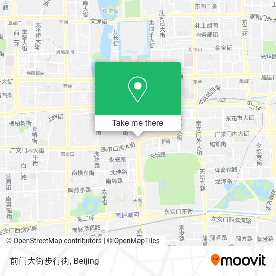 前门大街步行街 map