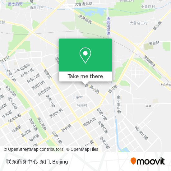 联东商务中心-东门 map