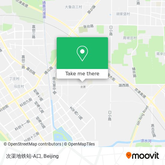 次渠地铁站-A口 map