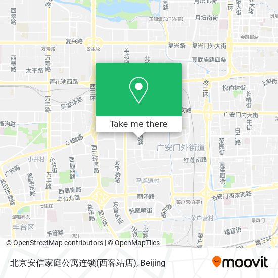北京安信家庭公寓连锁(西客站店) map