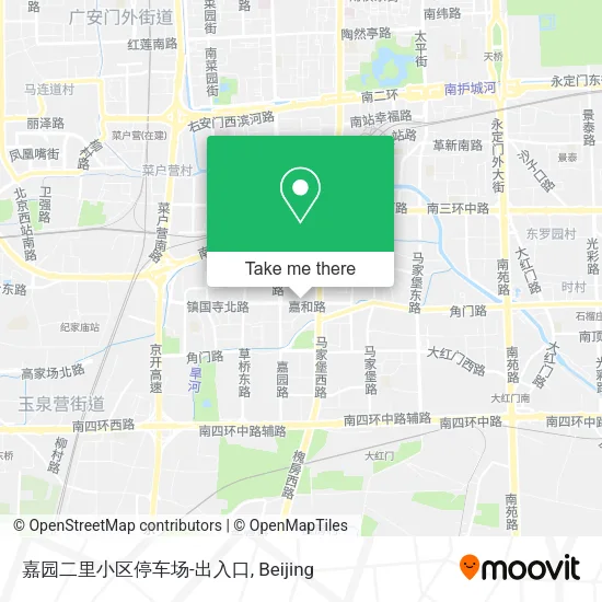 嘉园二里小区停车场-出入口 map