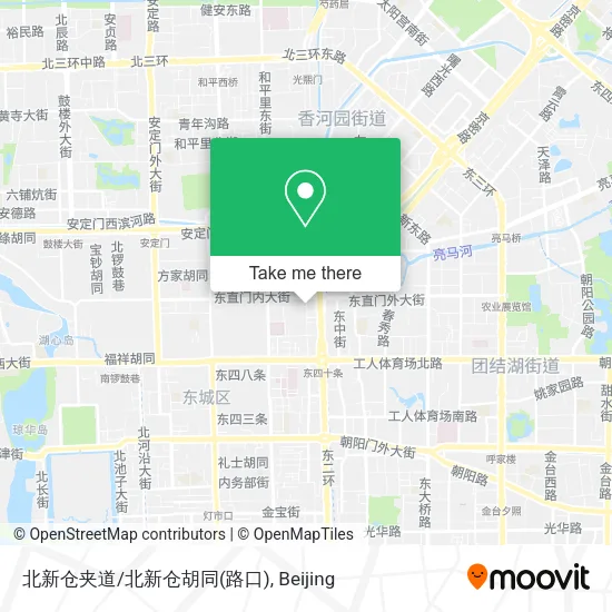 北新仓夹道/北新仓胡同(路口) map