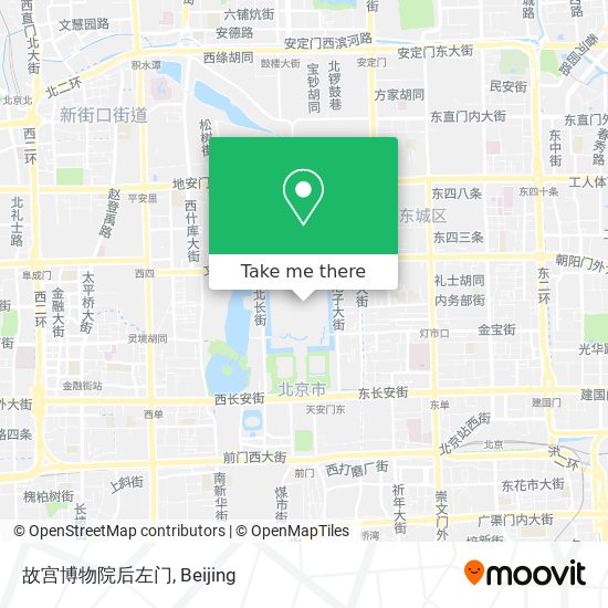 故宫博物院后左门 map