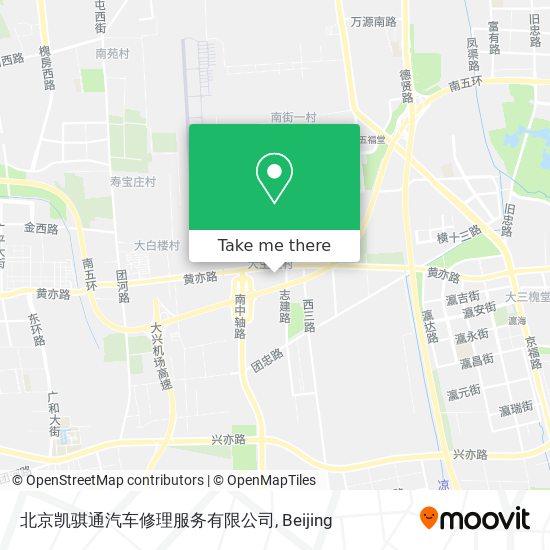 北京凯骐通汽车修理服务有限公司 map