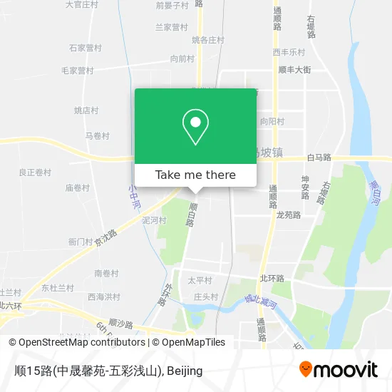 顺15路(中晟馨苑-五彩浅山) map