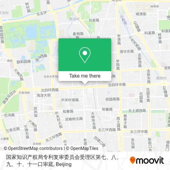 国家知识产权局专利复审委员会受理区第七、八、九、十、十一口审庭 map