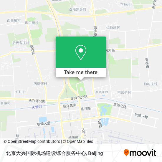 北京大兴国际机场建设综合服务中心 map