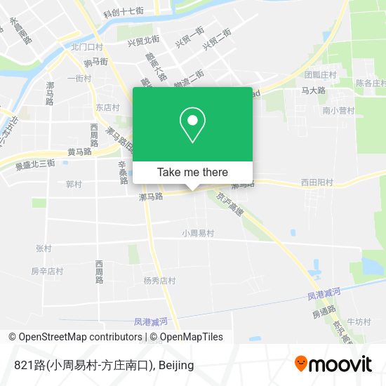 821路(小周易村-方庄南口) map