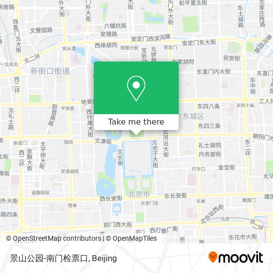 景山公园-南门检票口 map