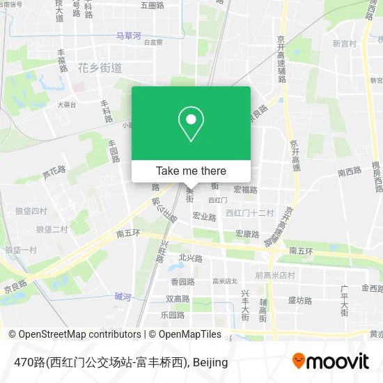 470路(西红门公交场站-富丰桥西) map