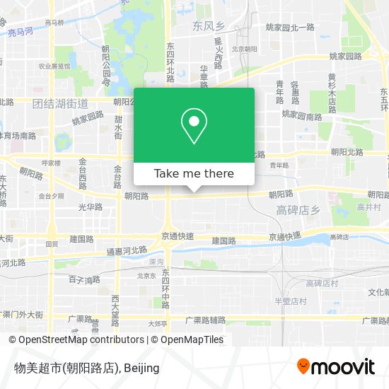 物美超市(朝阳路店) map