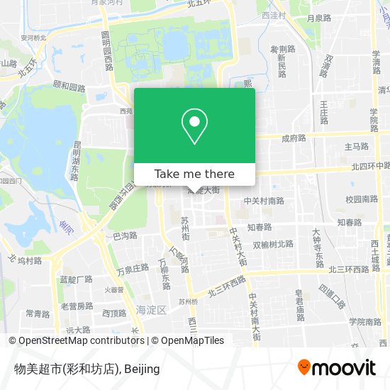 物美超市(彩和坊店) map