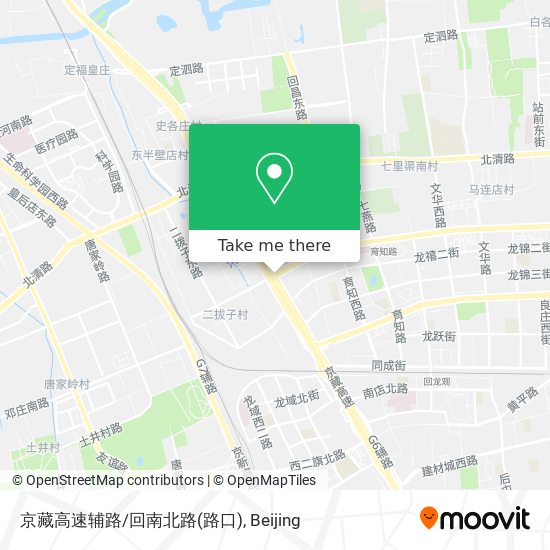 京藏高速辅路/回南北路(路口) map