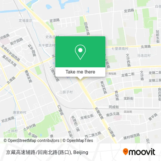 京藏高速辅路/回南北路(路口) map