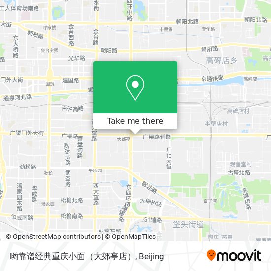 哟靠谱经典重庆小面（大郊亭店） map