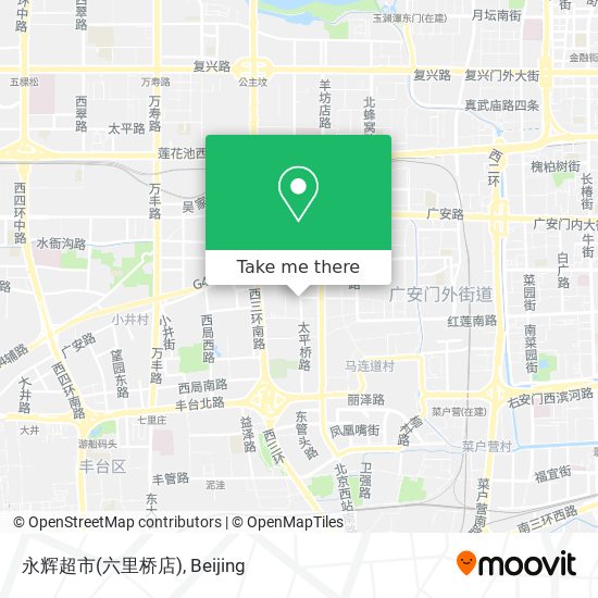 永辉超市(六里桥店) map