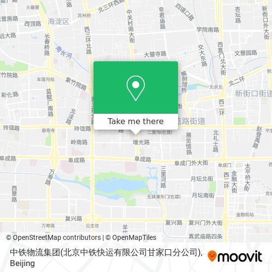 中铁物流集团(北京中铁快运有限公司甘家口分公司) map