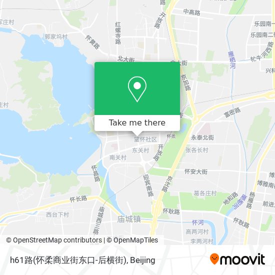 h61路(怀柔商业街东口-后横街) map