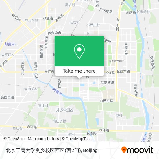 北京工商大学良乡校区西区(西2门) map