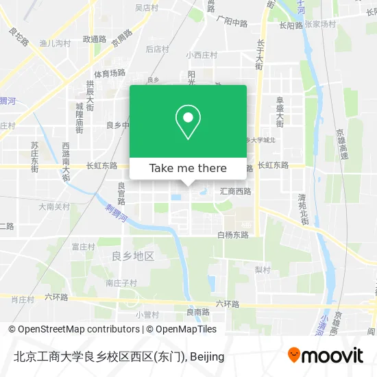 北京工商大学良乡校区西区(东门) map