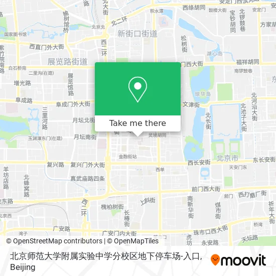 北京师范大学附属实验中学分校区地下停车场-入口 map