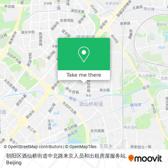 朝阳区酒仙桥街道中北路来京人员和出租房屋服务站 map