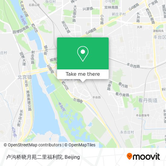 卢沟桥晓月苑二里福利院 map